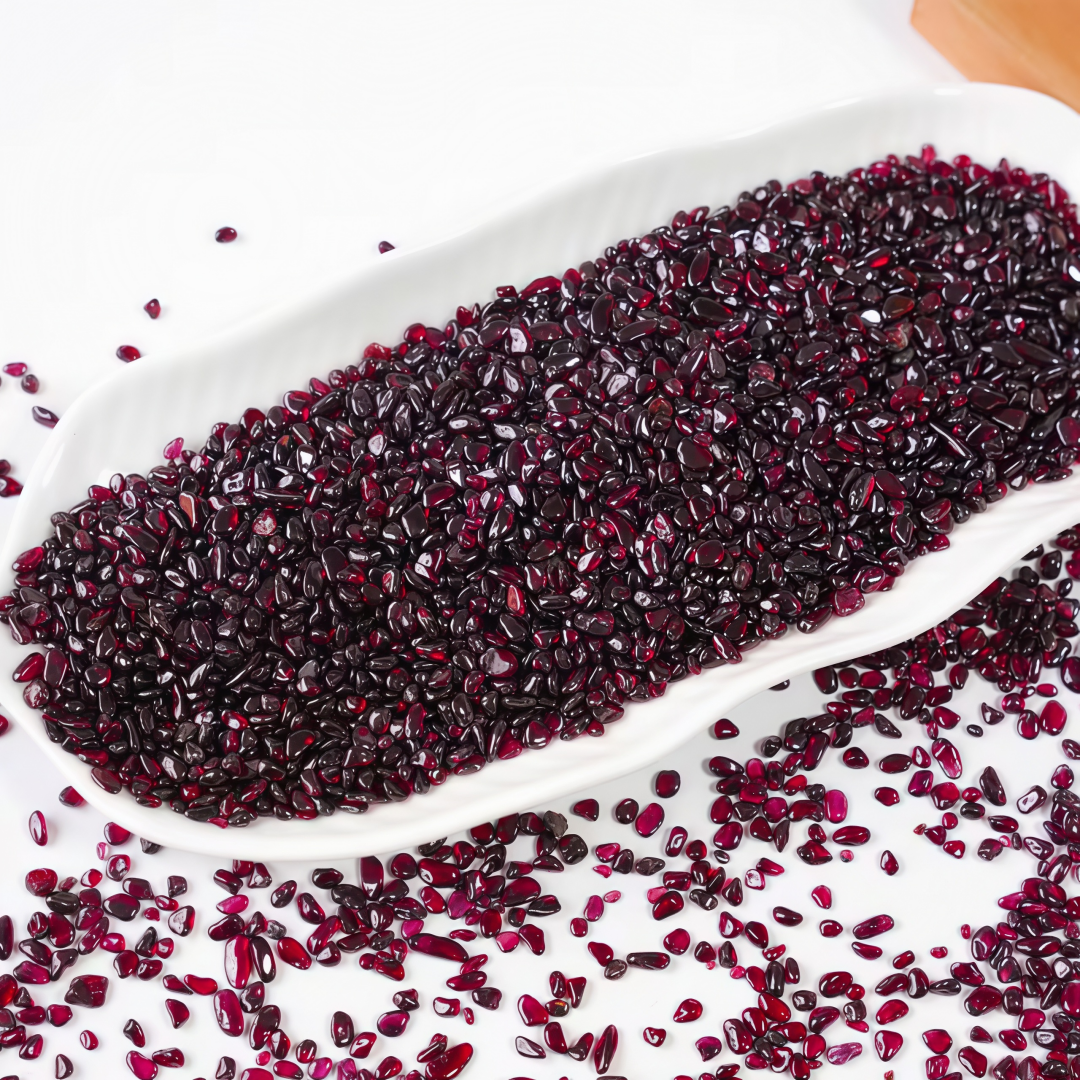 Aquarium Marine Tank - Natural Garnet Crushed Stone, Garden Decoration,