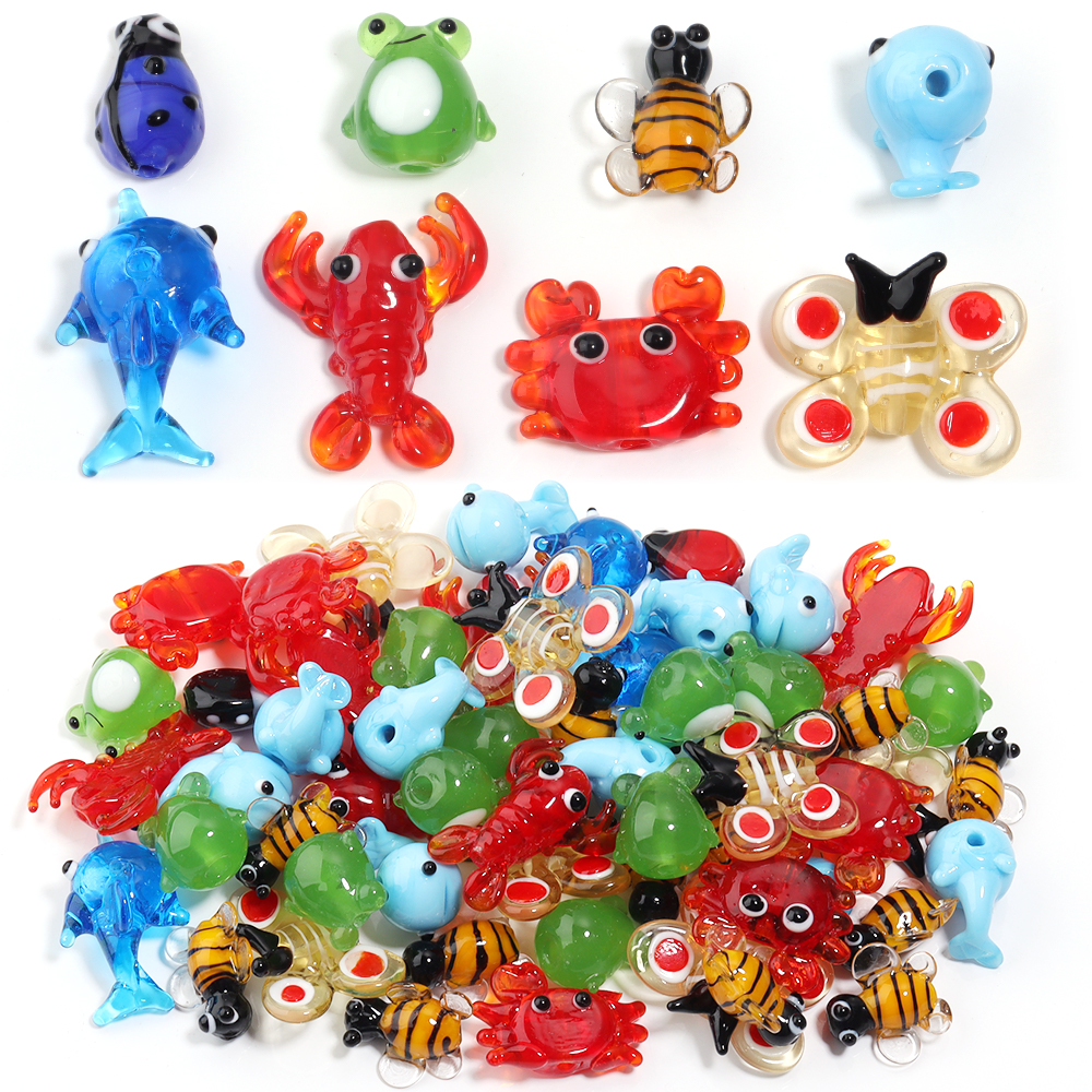 Marine Aquarium Mini - 2Pcs Glass Pendant Marine Animal Aquarium