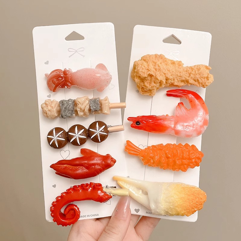 Women Simulated Food Hair Clip - Marine Salt Mix のレビューと価格