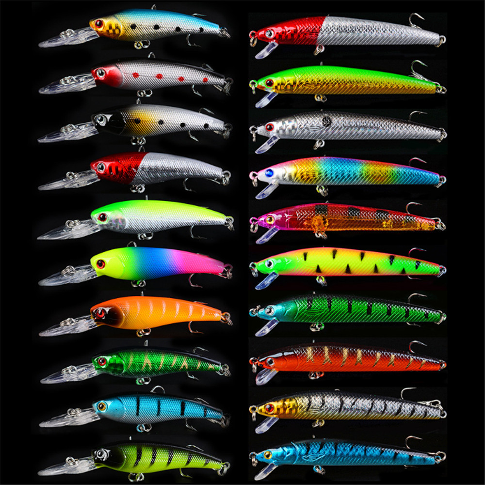 20pcs/lot Minnow Fishing Lures - Marine Salt Mix のレビューと価格