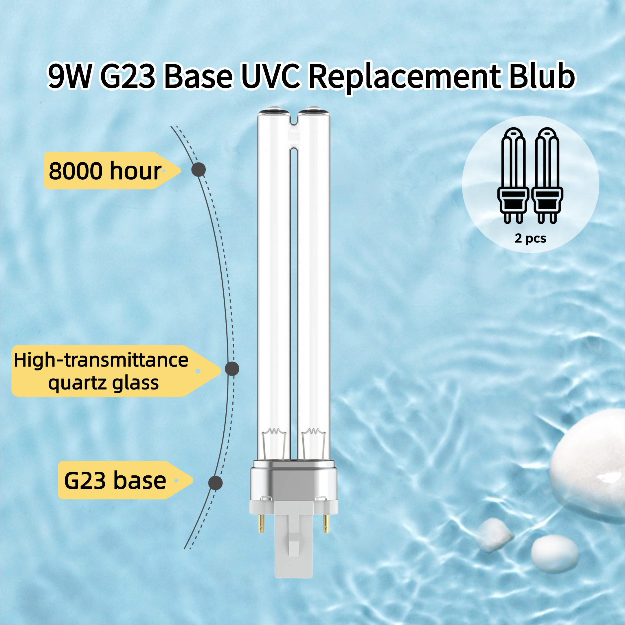 UV Light Bulb 2 x 9w G23 UV la - Marine Aquarium Uv Filter のレビューと価格