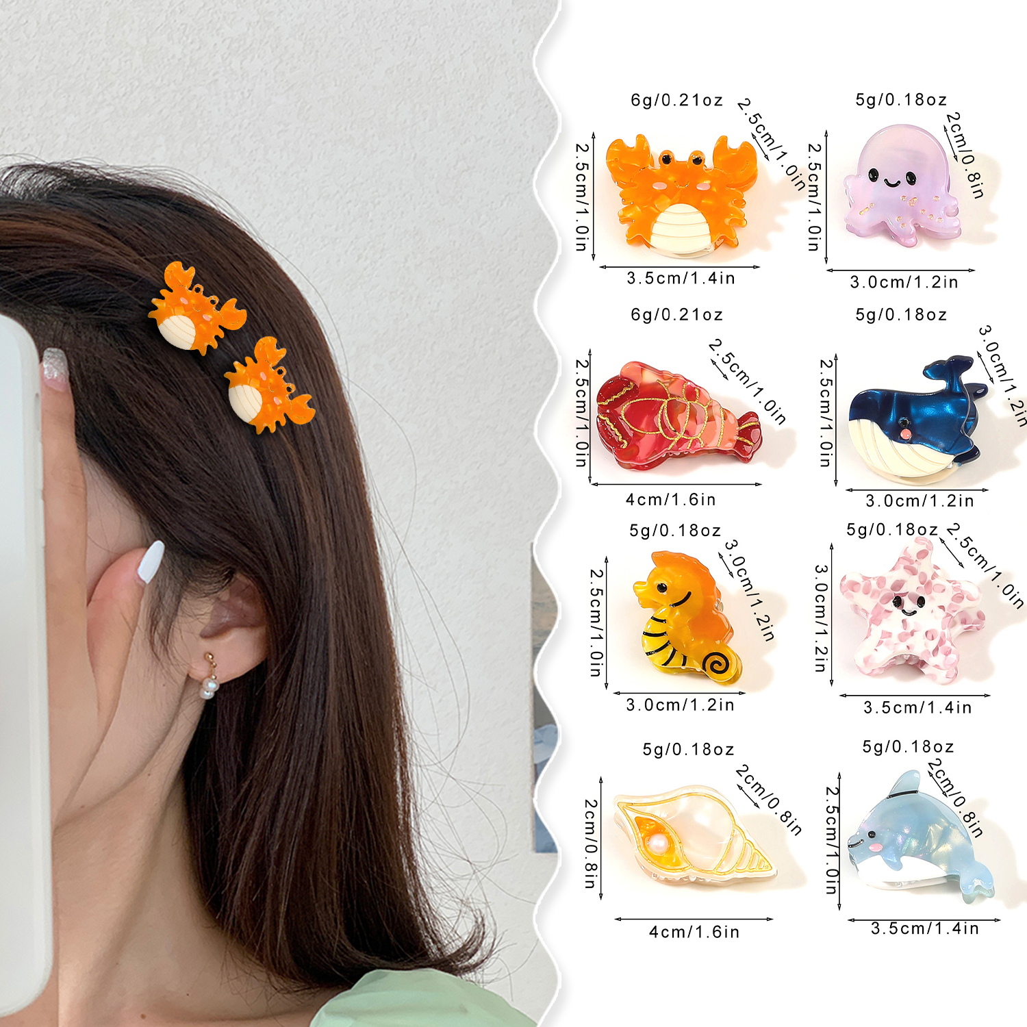 2PCS Acetate Ocean Animal Hair - Marine Aquarium Decorations のレビューと価格