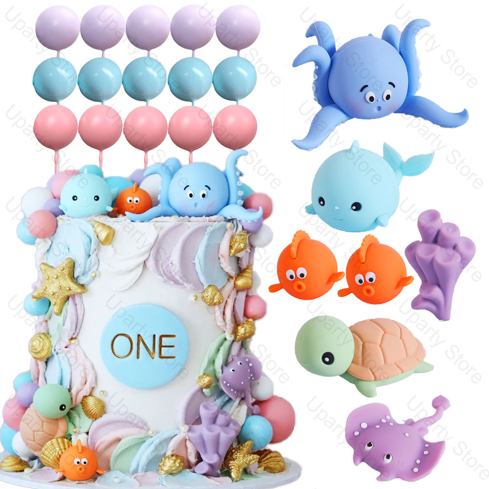 22Pcs Sea Animals Cake Toppers - Marine Aquarium Decorations のレビューと価格
