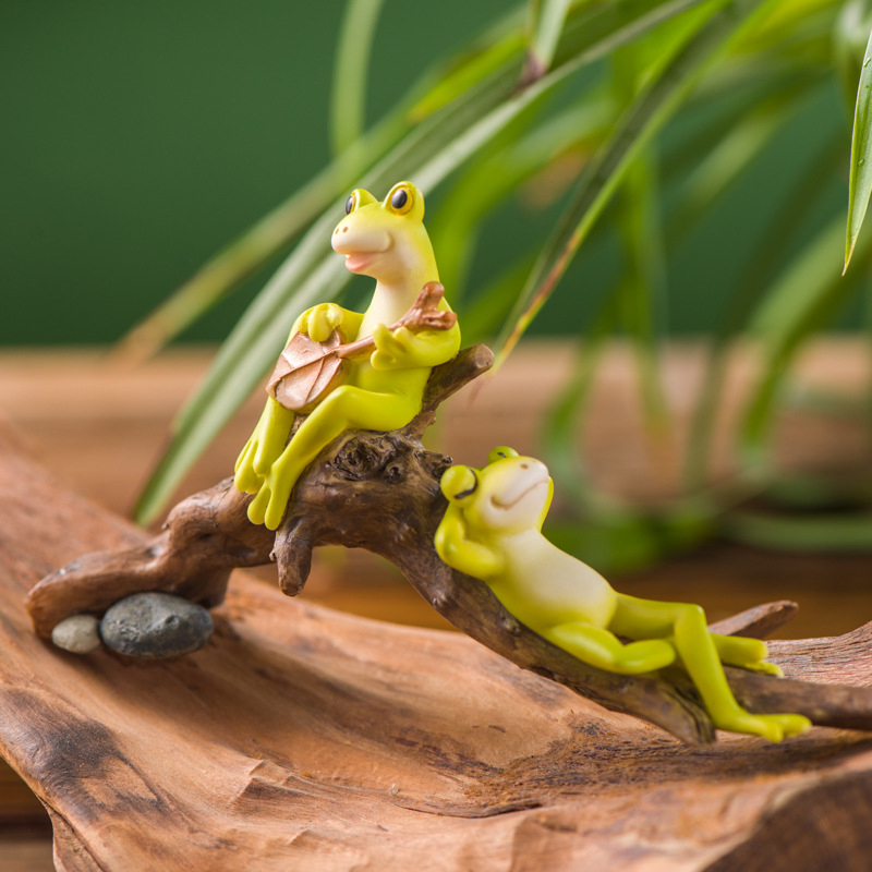 Resin Funny Frog Figurines For - Marine Aquarium Decorations のレビューと価格