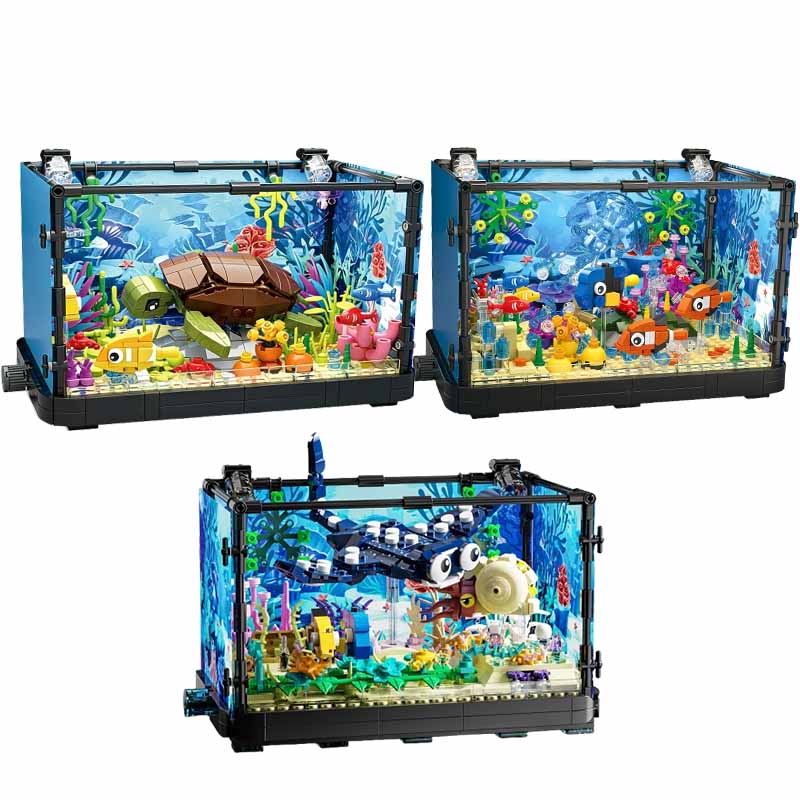 Fish Tank Building Block Set w - Marine Aquarium Decorations のレビューと価格