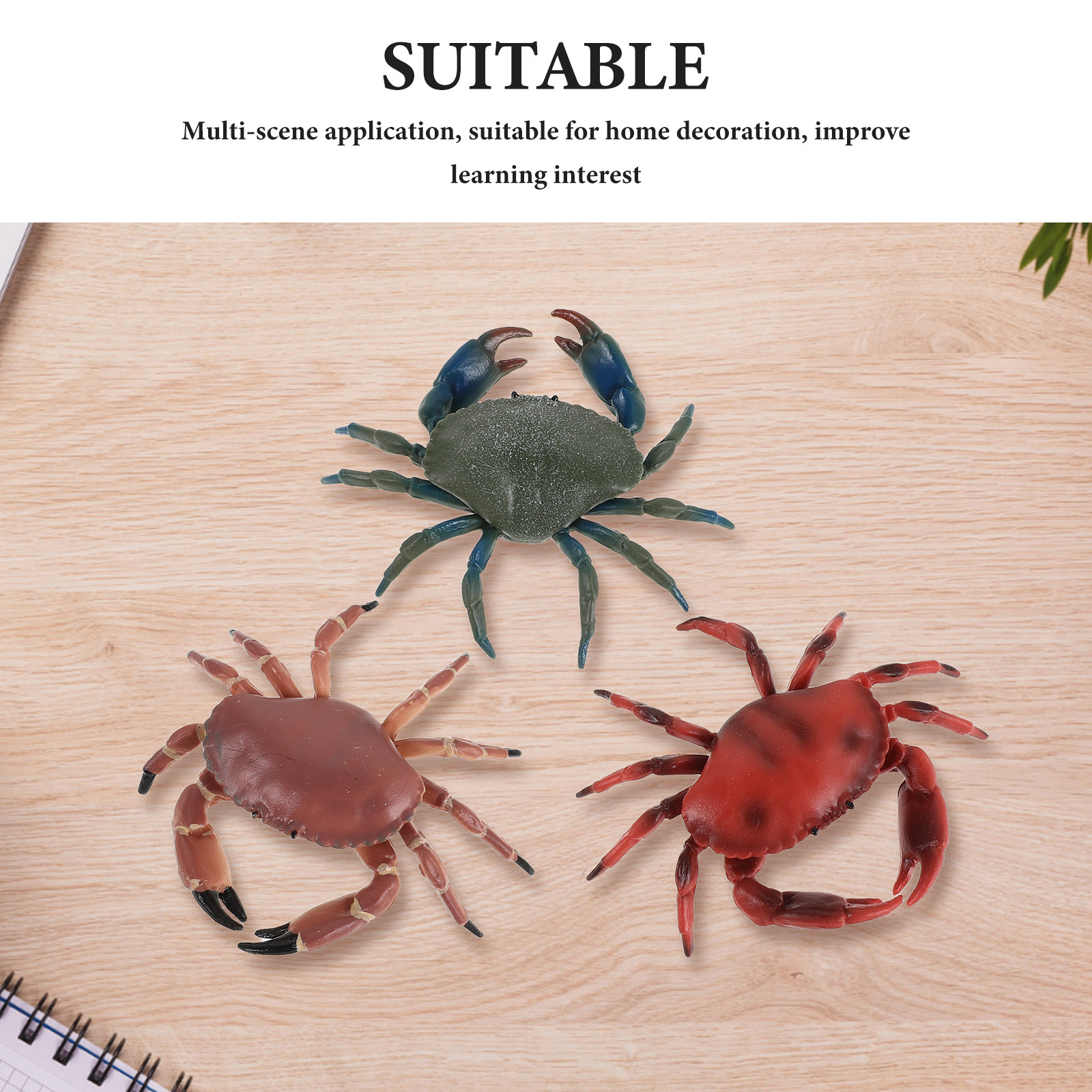 3Pcs Realistic Plastic Crab Fi - Marine Aquarium Decorations のレビューと価格