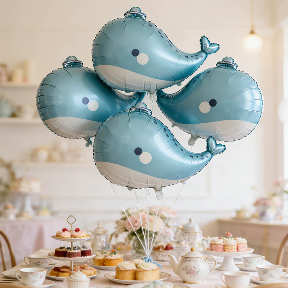 5pcs Cartoon Whale Foil Balloo - Marine Aquarium Decorations のレビューと価格