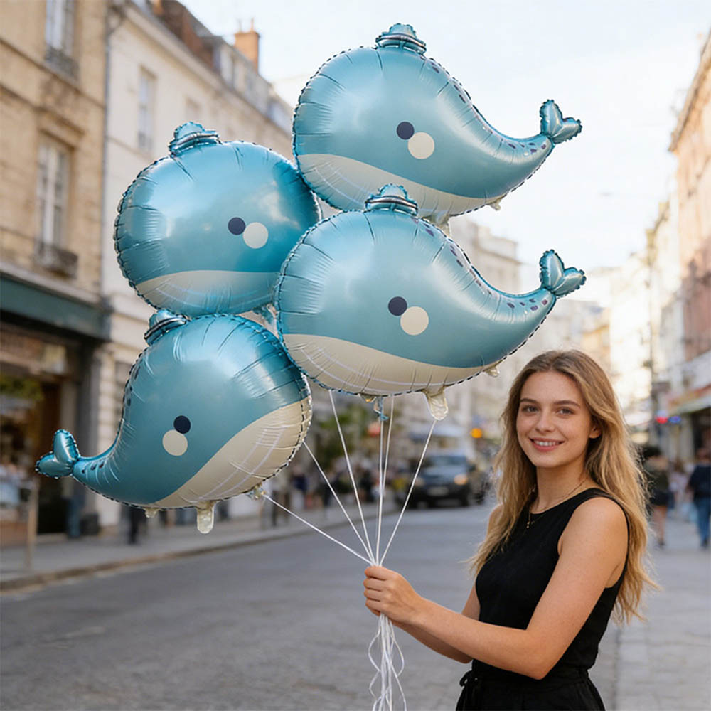 5pcs Cartoon Whale Foil Balloo - Marine Aquarium Decorations のレビューと価格