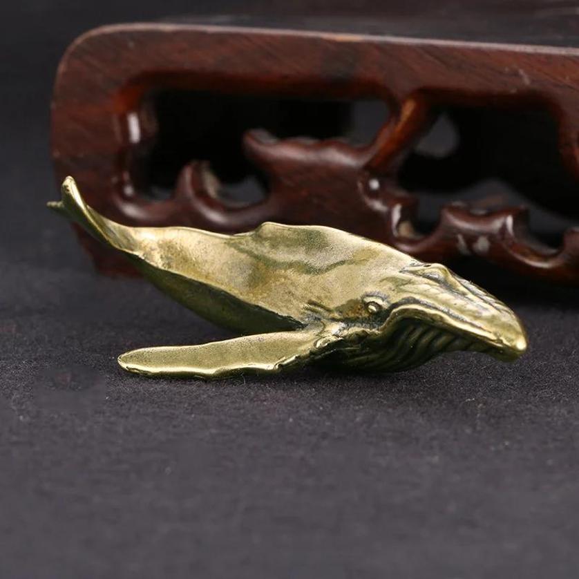New Solid Brass Whale Figurine - Marine Aquarium Decorations のレビューと価格
