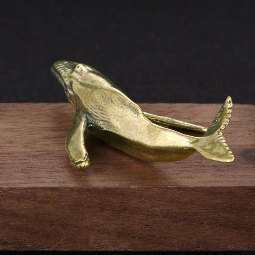 New Solid Brass Whale Figurine - Marine Aquarium Decorations のレビューと価格