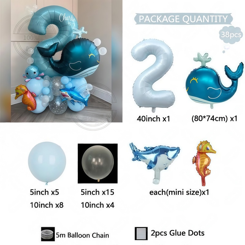 38Pcs Ocean Animal Themed Birt - Marine Aquarium Decorations のレビューと価格