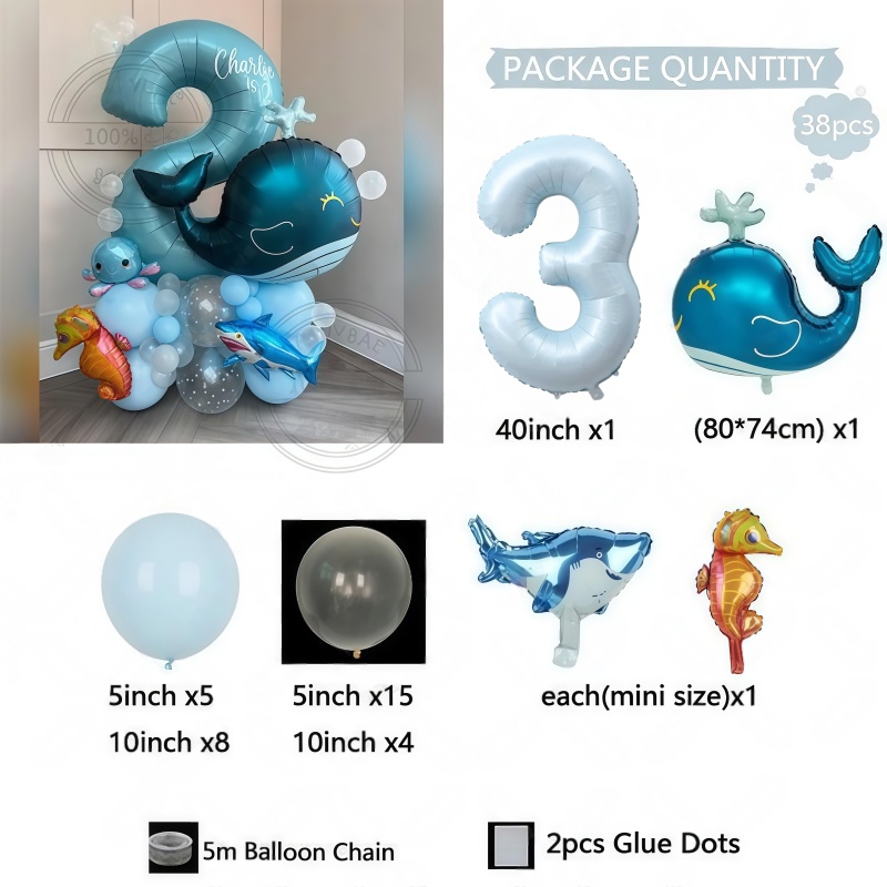 38Pcs Ocean Animal Themed Birt - Marine Aquarium Decorations のレビューと価格