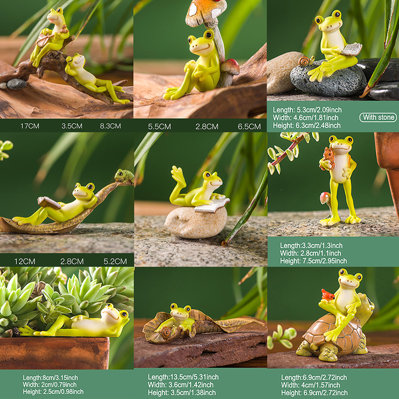 Resin Funny Frog Figurines For - Marine Aquarium Decorations のレビューと価格
