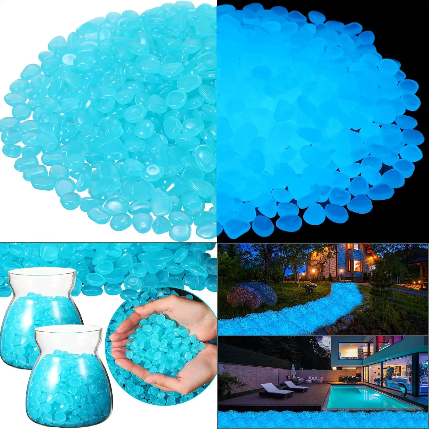 500Pcs Glow in The Dark Garden - Aquarium Marine Tank のレビューと価格